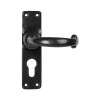 Lever Euro Lock Set - Black