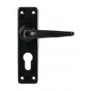 Smooth Lever Euro Lock Set - Black