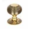 Beehive Centre Door Knob - Aged Brass