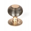 Beehive Centre Door Knob - Polished Bronze