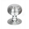 Beehive Centre Door Knob - Satin Chrome