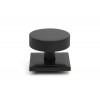 Brompton Centre Door Knob (Square) - Matt Black