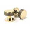 Brompton Mortice/Rim Knob Set (Plain) - Aged Brass