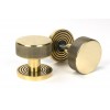 Brompton Mortice/Rim Knob Set (Beehive) - Aged Brass