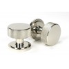 Brompton Mortice/Rim Knob Set (Art Deco) - Polished Nickel