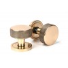 Brompton Mortice/Rim Knob Set (Plain) - Polished Bronze