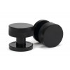 Brompton Mortice/Rim Knob Set (Plain) - Black