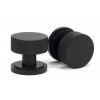 Brompton Mortice/Rim Knob Set (Art Deco) - Matt Black