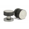 Brompton Mortice/Rim Knob Set (Plain) - Pewter