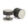 Brompton Mortice/Rim Knob Set (Art Deco) - Pewter