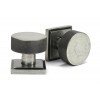 Brompton Mortice/Rim Knob Set (Square) - Pewter