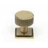 25mm Brompton Cabinet Knob (Square) - Aged Brass