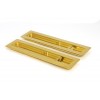 250mm Plain Rectangular Pull Privacy Set - Polished Brass