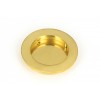 75mm Plain Round Pull - Polished Brass