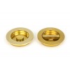 75mm Plain Round Pull Privacy Set - Polished Brass