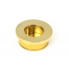 34mm Round Finger Edge Pull - Polished Brass