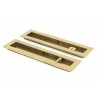 250mm Plain Rectangular Pull Privacy Set - Aged Brass
