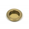 60mm Art Deco Round Pull - Aged Brass