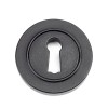 Matt Black Round Escutcheon (Plain)