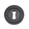 Matt Black Round Escutcheon (Art Deco)