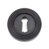 Matt Black Round Escutcheon (Beehive)