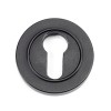 Matt Black Round Euro Escutcheon (Plain)