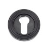 Matt Black Round Euro Escutcheon (Beehive)