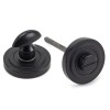 Matt Black Round Thumbturn Set (Art Deco)