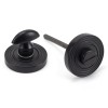 Matt Black Round Thumbturn Set (Beehive)