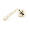 Avon Round Lever on Rose Set (Plain) Unsprung - Polished Nickel 