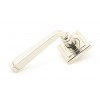 Avon Round Lever on Rose Set (Square) Unsprung - Polished Nickel 