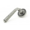 Pewter Avon Round Lever on Rose Set (Beehive) - Unsprung