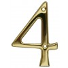 Carlisle Numeral 4 Polished Brass