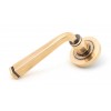 Avon Round Lever on Rose Set (Plain) Unsprung - Polished Bronze