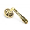 Hinton Lever on Rose Set Unsprung - Aged Brass