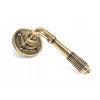 Reeded Lever on Rose Set Unsprung - Aged Brass