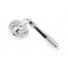 Reeded Lever on Rose Set Unsprung - Polished Chrome