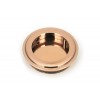 60mm Art Deco Round Pull - Polished Bronze