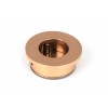 34mm Round Finger Edge Pull - Polished Bronze