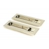 175mm Art Deco Rectangular Pull Privacy Set - Polished Nickel