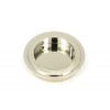 60mm Art Deco Round Pull - Polished Nickel