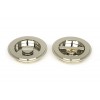 75mm Art Deco Round Pull Privacy Set - Polished Nickel