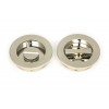 60mm Plain Round Pull Privacy Set - Polished Nickel
