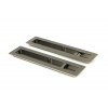 250mm Plain Rectangular Pull Privacy Set - Pewter