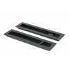 250mm Plain Rectangular Pull Privacy Set - Matt Black