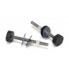 100mm Bolt Fixings for T Bar (2) - Matt Black SS (304)