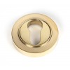 Round Euro Escutcheon (Plain) - Polished Brass