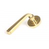 Avon Round Lever on Rose Set (Plain) - Polished Brass