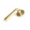 Avon Round Lever on Rose Set (Art Deco) - Polished Brass