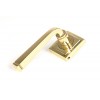 Avon Round Lever on Rose Set (Square) - Polished Brass